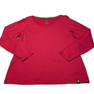 Cabelas Icebreaker Merino Womens Size XL Wool Long Sleeve Crew Neck Baselayer